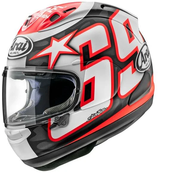 Casque Arai RX-7V EVO – NICKY RESET – Noir / Rouge Ref : AI0523