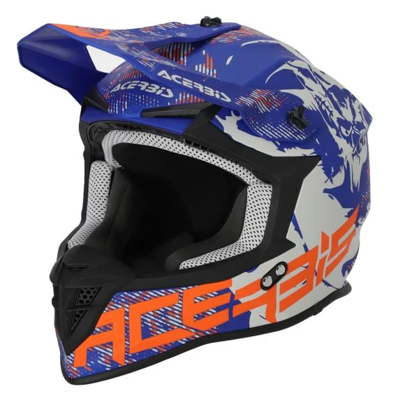 Casque cross Acerbis LINEAR 22.06 2024 – Gris / Bleu Ref : AE5315