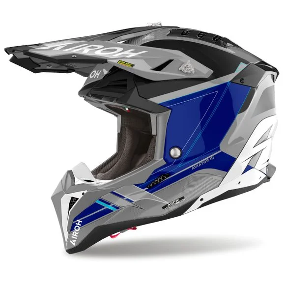 Casque cross Airoh AVIATOR 3 – SABER 2024 – Bleu Ref : AR1341