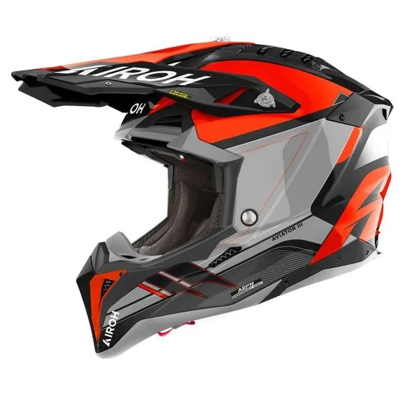 Casque cross Airoh AVIATOR 3 – SABER 2024 – Orange Ref : AR1342