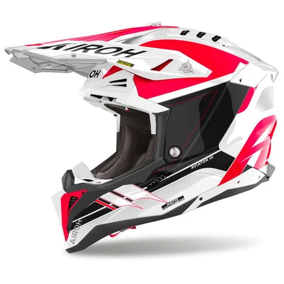 Casque cross Airoh AVIATOR 3 – SABER 2024 – Rouge Ref : AR1339
