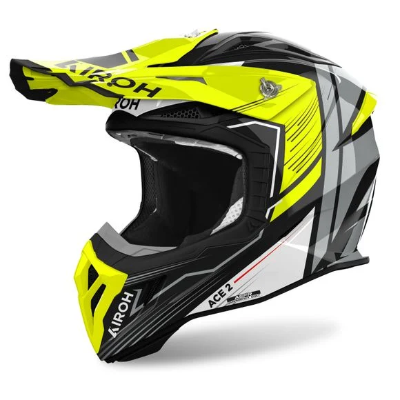 Casque cross Airoh AVIATOR ACE 2 – ENGINE 2025 – Jaune / Noir Ref : AR1351