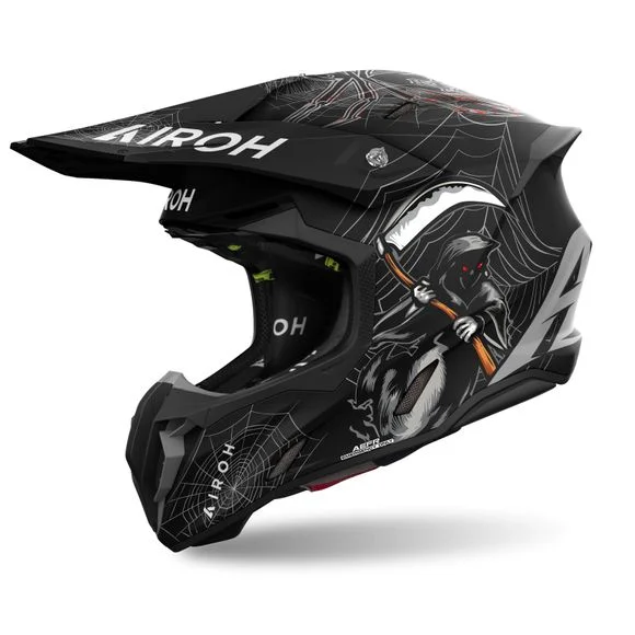 Casque cross Airoh TWIST 3 – ARCADE 2024 – Noir / Blanc Ref : AR1361
