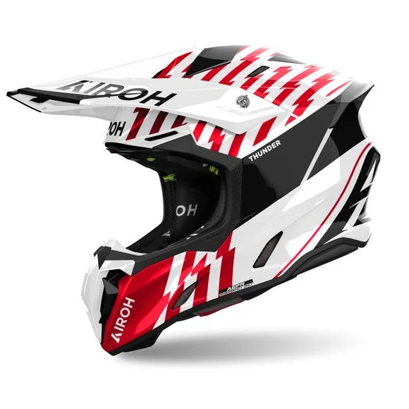 Casque cross Airoh TWIST 3 – THUNDER 2024 – Noir / Rouge Ref : AR1369