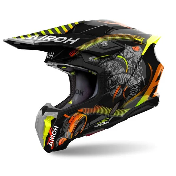 Casque cross Airoh TWIST 3 – TOXIC 2024 – Noir / Jaune Ref : AR1362
