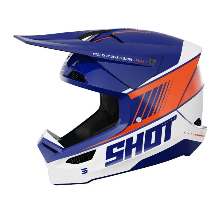 Casque Cross Enfant SHOT FURIOUS PEAK Bleu Orange
