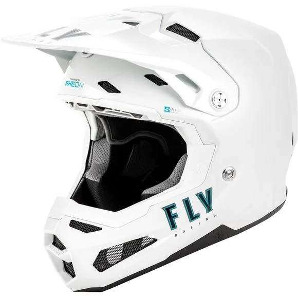 Casque cross Fly FORMULA S – SOLID – ENFANT – Blanc / Bleu Ref : FL1694 / 8009378002