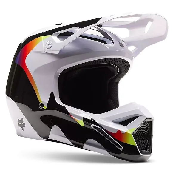 Casque cross Fox V1 KOZMIK 2024 – Noir / Blanc Ref : FX3920-C42138