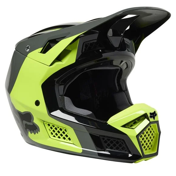 Casque cross Fox V3 RS EFEKT 2023 – Jaune Ref : FX3699-C44561