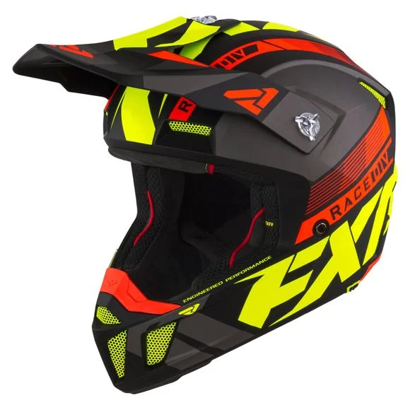 Casque cross FXR CLUTCH BOOST HI VIS/GREY/RED 2021 – Jaune / Rouge Ref : FXR0088
