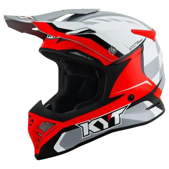 Casque cross KYT SKYHAWK – GLOWING – WHITE/RED 2023 – Blanc Ref : KYT0109