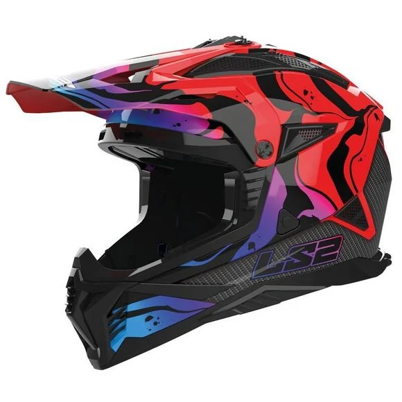 Casque cross LS2 MX708 FAST II WASH 2025 – Noir / Rouge Ref : LS0909