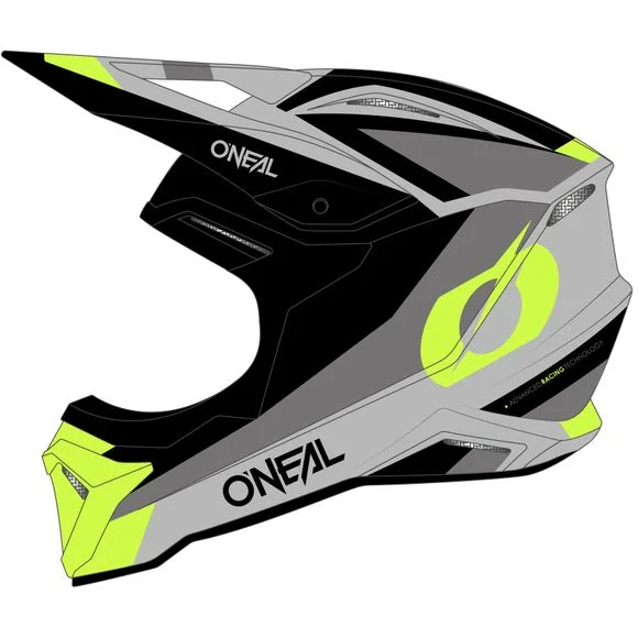 Casque cross O’Neal 1 SRS – STREAM V24 2024 – Noir / Jaune Ref : OL1955