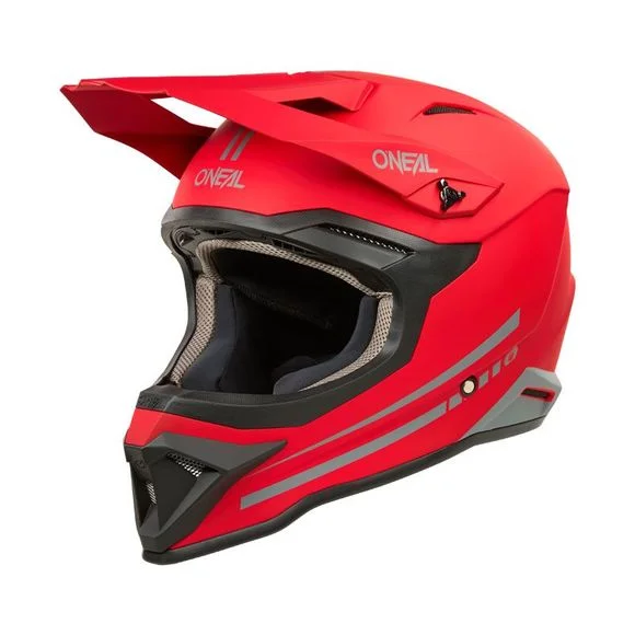 Casque cross O’Neal 1SRS – SOLID 2025 – Noir / Rouge Ref : OL2051