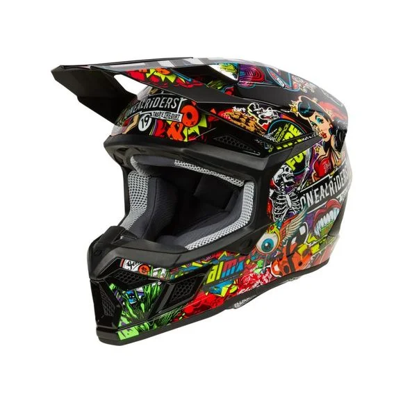 Casque cross O’Neal 3SRS – CRANK V24 2024 – Multicolore Ref : OL1948