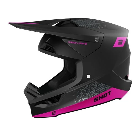Casque cross Shot FURIOUS – DRAW 2025 – Rose Ref : SO2565