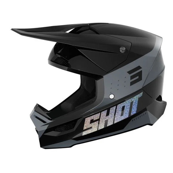 Casque cross Shot FURIOUS – LEAGUE 2025 – Noir / Multicolore Ref : SO2569