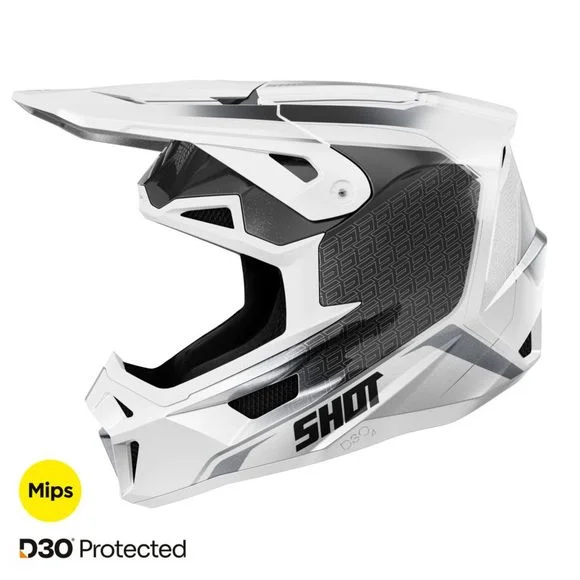 Casque cross Shot LITE – CHALLENGER 2025 – Noir / Blanc Ref : SO2584