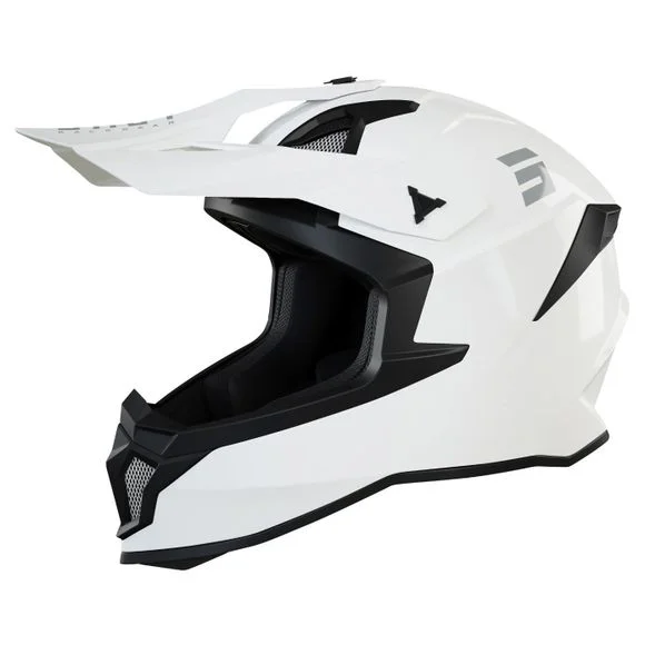 Casque cross Shot LITE SOLID – WHITE GLOSSY 2025 – Blanc Ref : SO2164