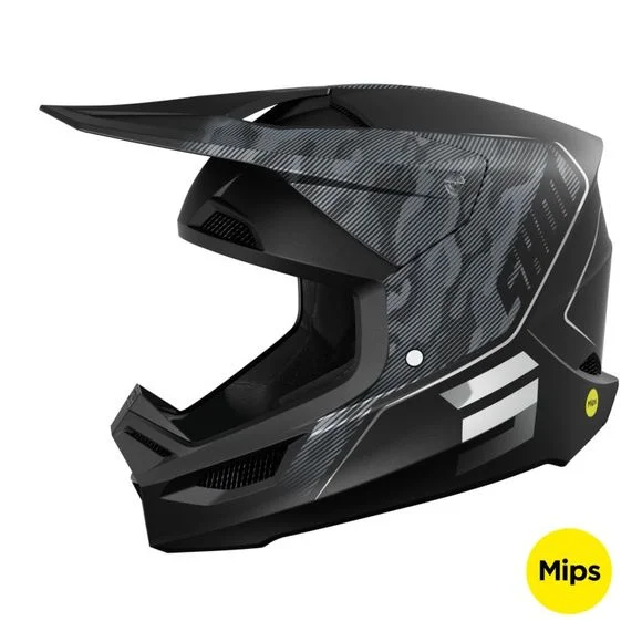 Casque cross Shot RACE – CAMO TACTIC 2025 – Noir / Gris Ref : SO2561