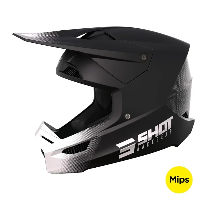 Casque Cross SHOT RACE RAW Noir Matte