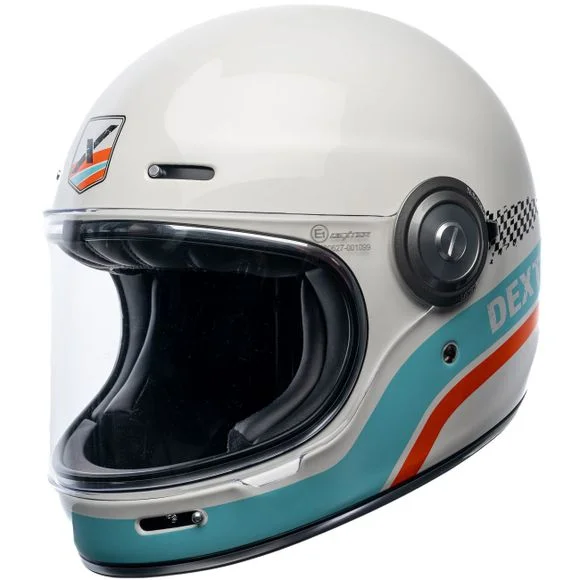 Casque Dexter TANNEN OCTANE – Blanc / Bleu Ref : DX0674