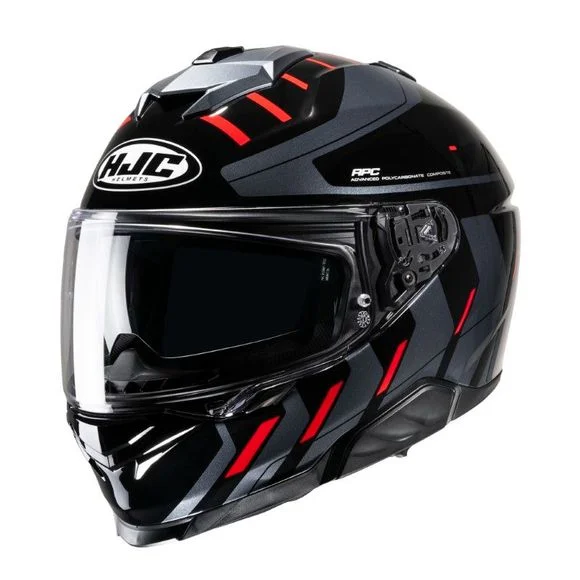 Casque Hjc I71 – SIMO – Noir / Rouge Ref : HJ1026