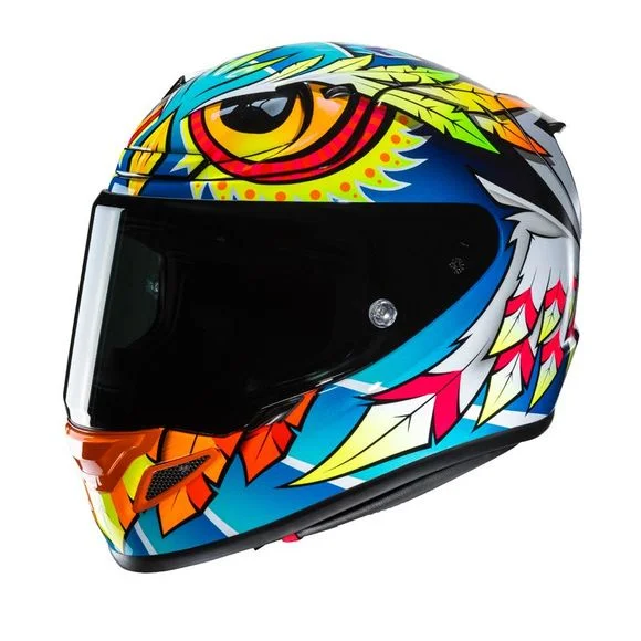 Casque Hjc RPHA 12 – SPASSO – Bleu / Jaune Ref : HJ1097