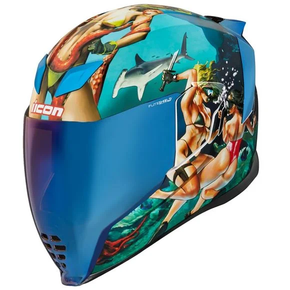 Casque Icon AIRFLITE – PLEASUREDOME 4 – Bleu Ref : IC0809
