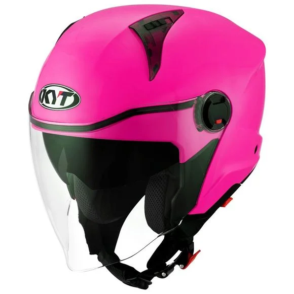 Casque KYT D-CITY – PLAIN – FUXIA FLUO – Rose Ref : KYT0077