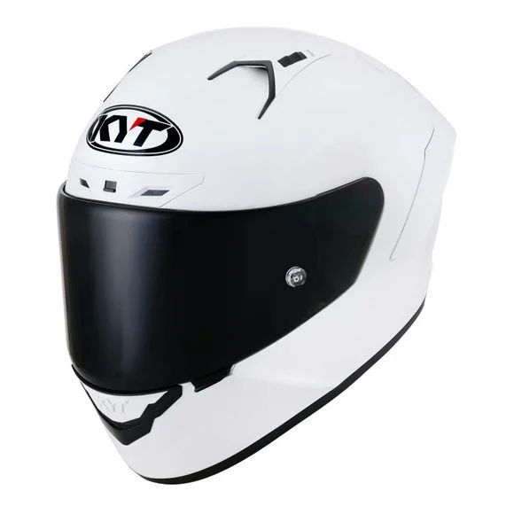 Casque KYT NZ-RACE PLAIN – Blanc / Noir Ref : KYT0107