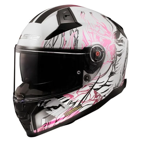 Casque LS2 FF811 – VECTOR II – DARFLO – Blanc / Rose Ref : LS0787