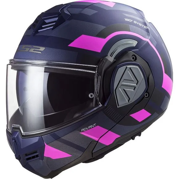Casque LS2 FF906 ADVANT – VELUM – Bleu / Rose Ref : LS0737