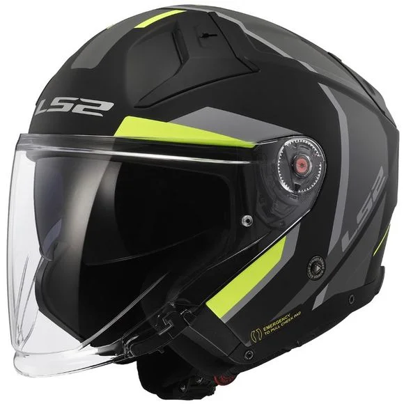 Casque LS2 OF603 INFINITY II – FOCUS – Noir / Jaune Ref : LS0868