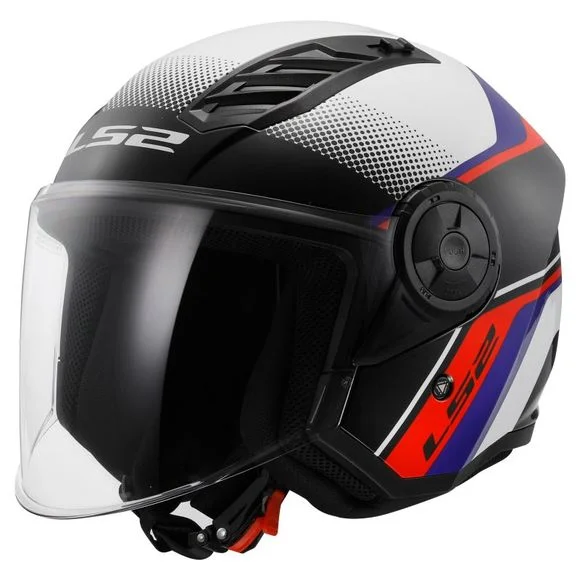 Casque LS2 OF616 – AIRFLOW II – RUSH – Blanc / Bleu Ref : LS0996