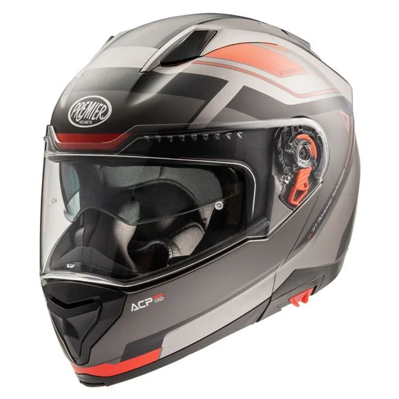 Casque Premier DELTA – AS17BM – Gris / Rouge Ref : PE0373