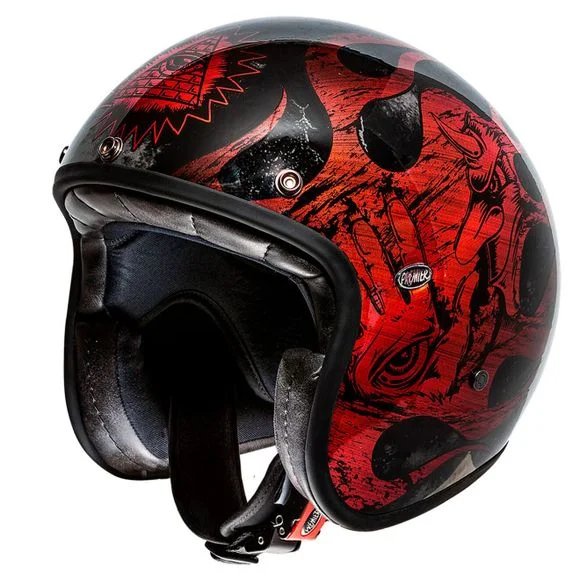 Casque Premier LE PETIT CLASSIC – BD – CHROMED – Rouge Ref : PE0259