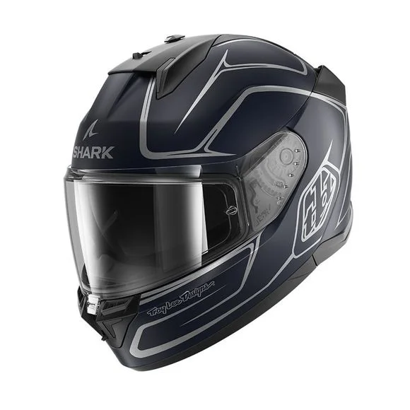 Casque Shark D-SKWAL 3 DRONE x TROYLEE DESIGN – Bleu / Gris Ref : SH1735-C53751