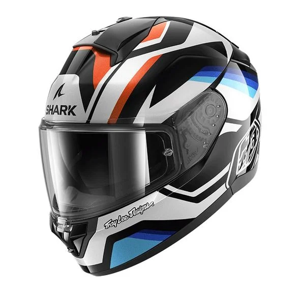 Casque Shark RIDILL 2 – APEX x TROYLEE DESIGN – Blanc / Bleu Ref : SH1736