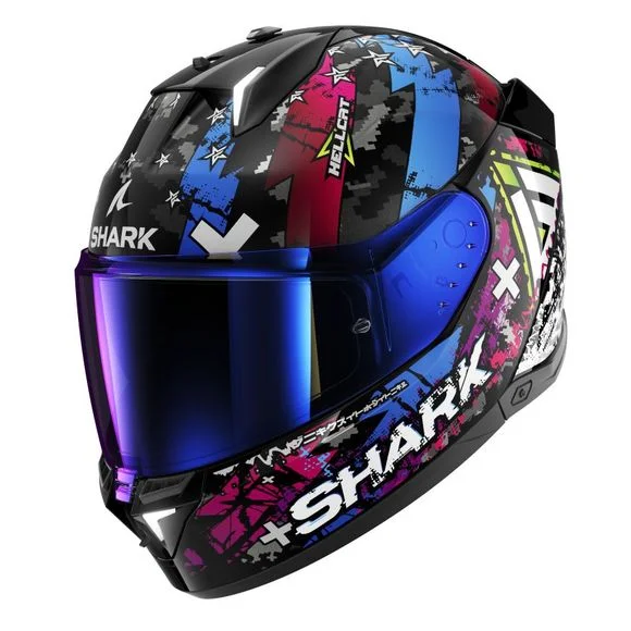 Casque Shark SKWAL i3 – HELLCAT – Noir / Bleu Ref : SH1714