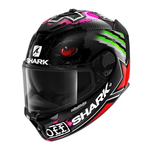 Casque Shark SPARTAN GT CARBON – REDDING – Noir / Rouge Ref : SH1574