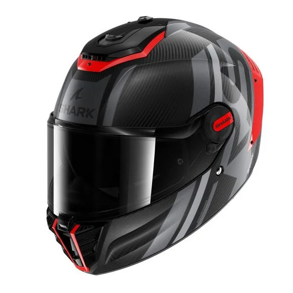 Casque Shark SPARTAN RS CARBON SHAWN – Noir / Rouge Ref : SH1679-CDOS