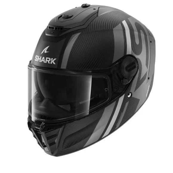 Casque Shark SPARTAN RS CARBON SHAWN MAT – Noir / Gris Ref : SH1680-C38167