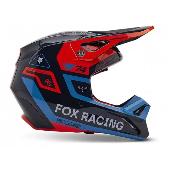 Casque V1 Race Spec Noir et Orange Fox