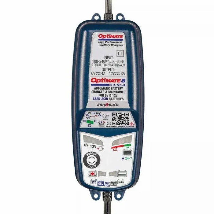 CHARGEUR OPTIMATE 5 SILVER 6V ET 12V POUR BATTERIE PLOMB