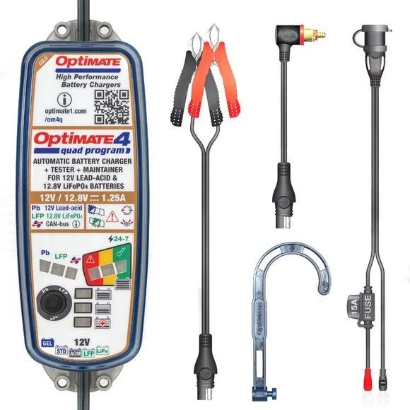 Chargeur Tecmate OptiMate 4 Quad Program Édition PREMIUM Can Bus Universel Ref : TC0057 / TM630PR