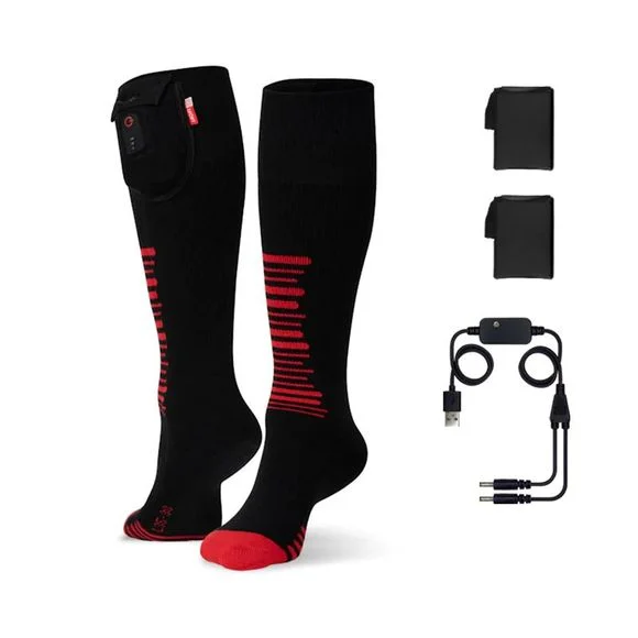 Chaussettes chauffantes G-HEAT OUTDOOR – Noir / Rouge Ref : GH0011