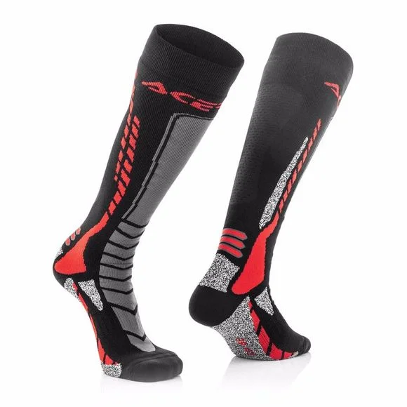 Chaussettes MX Acerbis MX-PRO BLACK RED – Noir / Rouge Ref : AE1517
