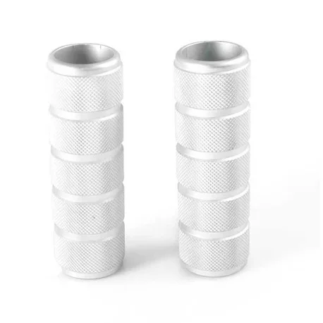 CLASSIC SILVER FOOTPEG COVERS TRIUMPH BONNEVILLE/SCRAMBLER/THRUXTON