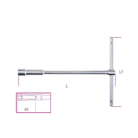 Cle a bequille simple avec douille profonde 6 pans BETA – 10mm